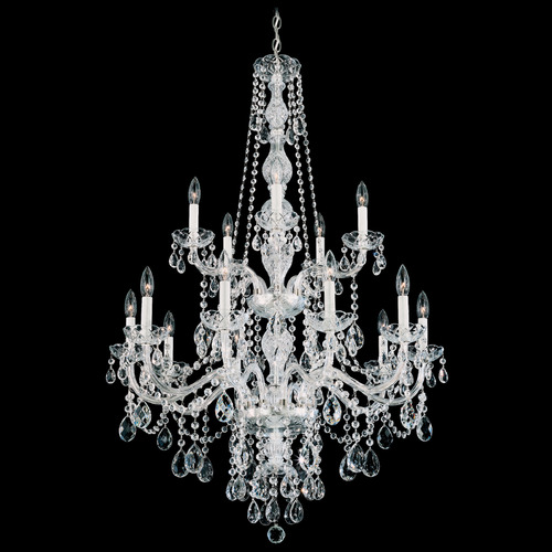Schonbek Lighting Arlington Polished Silver Crystal Chandelier by Schonbek Lighting 1308-40H