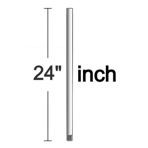 Generation Lighting Fan Collection 24-Inch Downrod in Matte Black by Visual Comfort & Co Fan Collection DR24BK