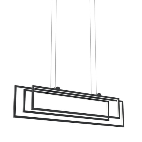 Elan Lighting Jestin 38-Inch LED Linear Chandelier in Black by Elan Lighting 84322MBK