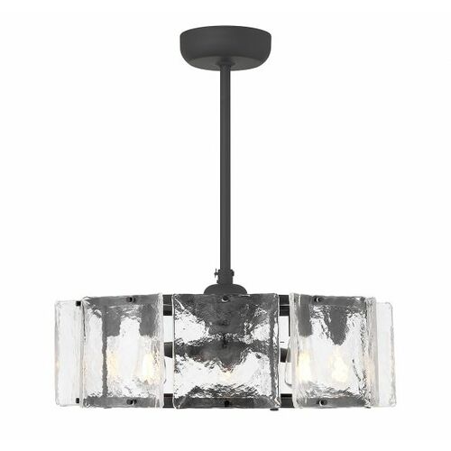 Savoy House Genry 5-Light LED Chandelier Fan in Matte Black by Savoy House 27-FD-8201-89