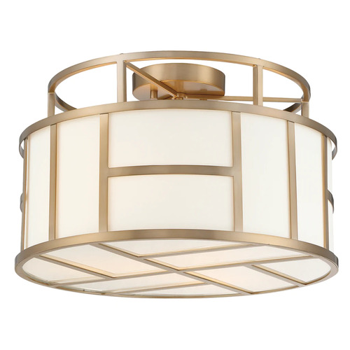 Crystorama Lighting Danielson 3-Light Semi-Flush Mount in Vibrant Gold by Crystorama DAN-400-VG