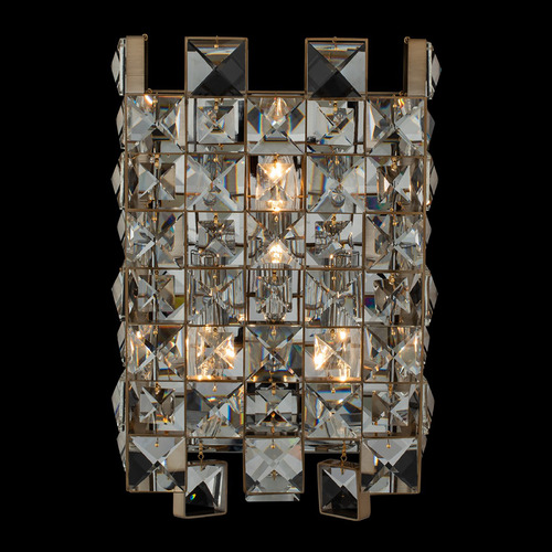 Allegri Lighting Allegri Crystal Piazze Brushed Champagne Gold Sconce 036621-038-FR001
