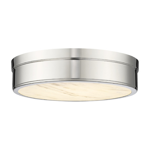 Z-Lite Z-Lite Anders Polished Nickel LED Flushmount Light 1944F15-PN-LED