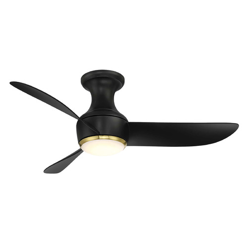 Modern Forms by WAC Lighting Modern Forms Corona Soft Brass & Matte Black LED Ceiling Fan with Light FH-W2203-44L27SBMB