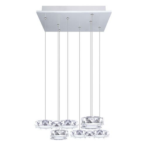 Eglo Lighting Corliano Chrome LED Multi-Light Pendant by Eglo Lighting 39013A