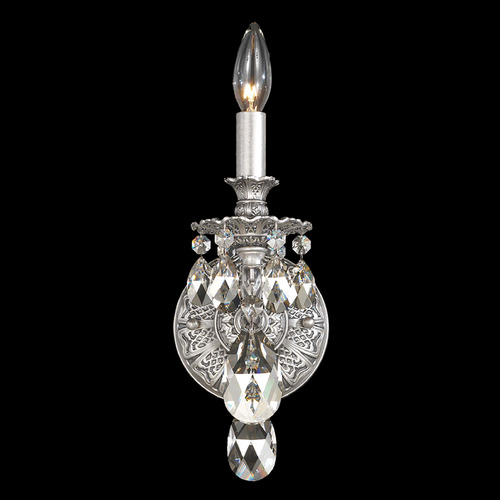 Schonbek Lighting Schonbek Worldwide Lighting Milano Antique Silver Sconce 5641-48R