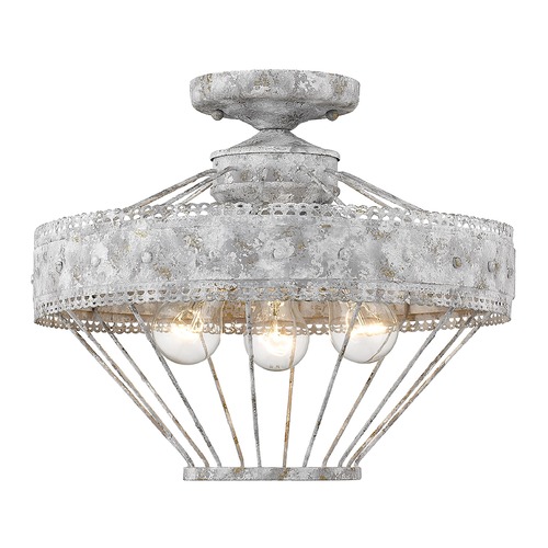 Golden Lighting Ferris Oyster Semi-Flush Mount by Golden Lighting 7856-SFOY