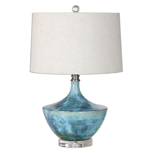 Uttermost Lighting Chasida Blue Ceramic Lamp by Uttermost Lighting 27059-1