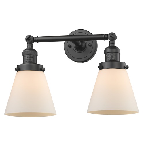 Innovations Lighting Small Cone Oil Rubbed Bronze Bathroom Light by Innovations Lighting 208-OB-G61