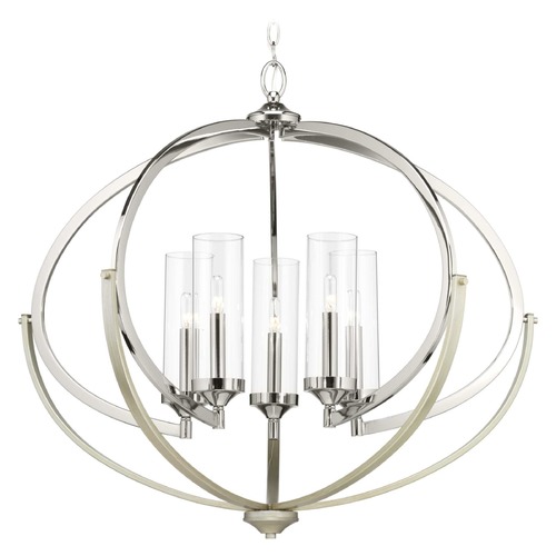 Progress Lighting Evoke Polished Nickel Chandelier by Progress Lighting P400117-104
