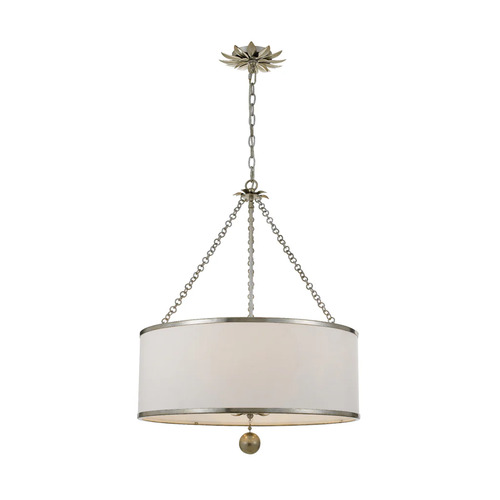 Crystorama Lighting Broche 6-Light Chandelier in Antique Silver by Crystorama Lighting 518-SA