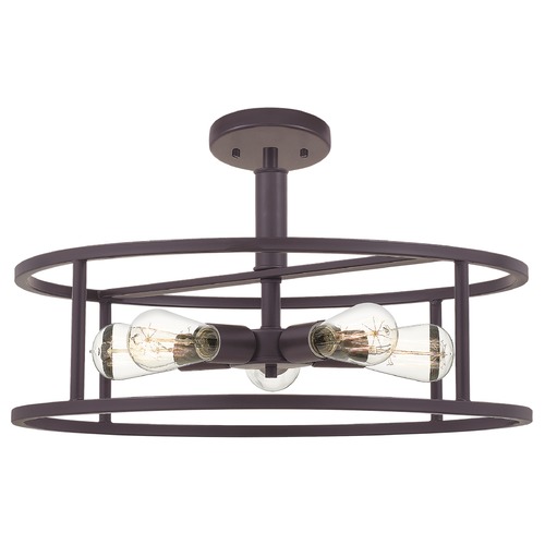 Quoizel Lighting New Harbor 5-Light Open Semi-Flush in Western Bronze by Quoizel Lighting NHR1720WT