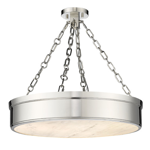 Z-Lite Z-Lite Anders Polished Nickel LED Semi-Flushmount Light 1944SF22-PN-LED