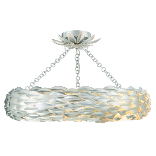 Crystorama Lighting Crystorama Lighting Broche Antique Silver Semi-Flushmount Light 536-SA_CEILING