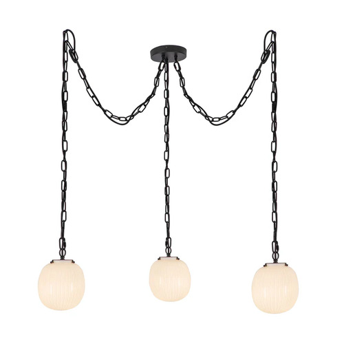 Alora Lighting Alora Lighting Cherise Matte Black Multi-Light Pendant MP579707MBGR
