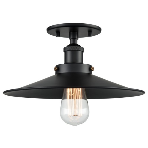 Matteo Lighting Bulstrodes Workshop Black Semi-Flush Mount by Matteo Lighting X46112BKBK