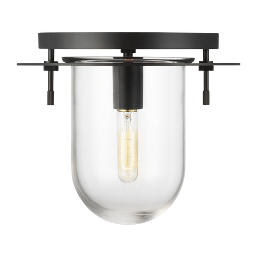 Visual Comfort Studio Collection Kelly Wearstler Nuance 11.50-Inch Aged Iron Flush Mount by Visual Comfort Studio KF1051AI