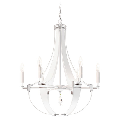 Schonbek Lighting Schonbek Worldwide Lighting Crystal Empire White Pass Chandelier CY1006N-LW1R