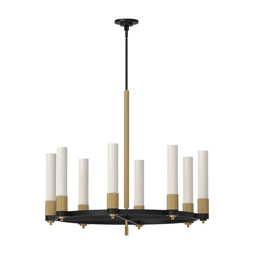 Alora Lighting Rue 38-Inch Chandelier in Black & Brushed Brass by Alora Lighting CH416108MBBG