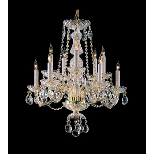 Crystorama Lighting Crystal Chandelier in Polished Brass Finish 5080-PB-CL-MWP