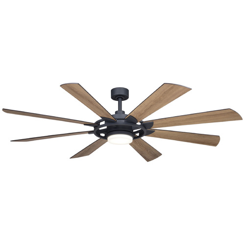 Vaxcel Lighting Vaxcel Lighting Burlington Slate Gray LED Ceiling Fan with Light F0113