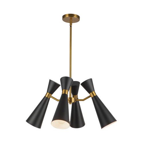 Alora Lighting Alora Lighting Blake Matte Black & Aged Gold Chandelier CH574424MBAG