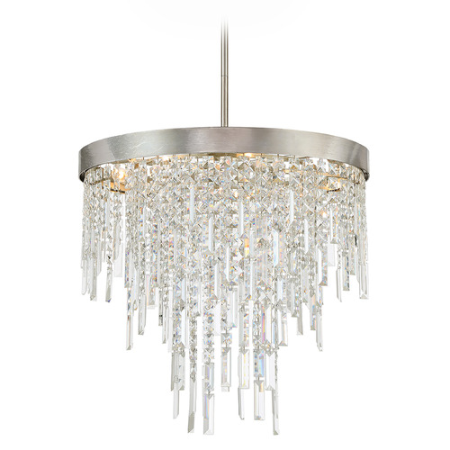 Crystorama Lighting Crystorama Lighting Winfield Antique Silver Crystal Chandelier WIN-216-SA-CL-MWP
