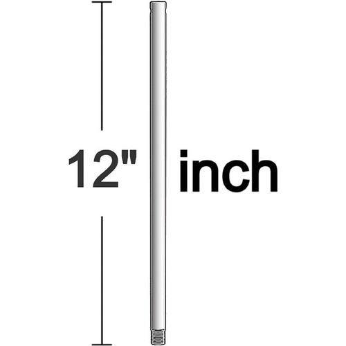 Generation Lighting Fan Collection 12-Inch Downrod in Polished Nickel by Visual Comfort & Co Fan Collection DR12PN
