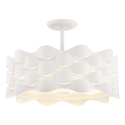 George Kovacs Lighting Coastal Current LED Semi-Flush Mount in Sand White by George Kovacs P1302-655-L