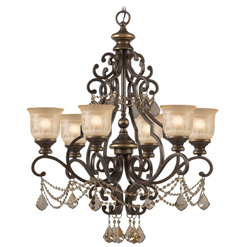 Crystorama Lighting Crystorama Lighting Norwalk Bronze Umber Crystal Chandelier 7516-BU-GT-MWP