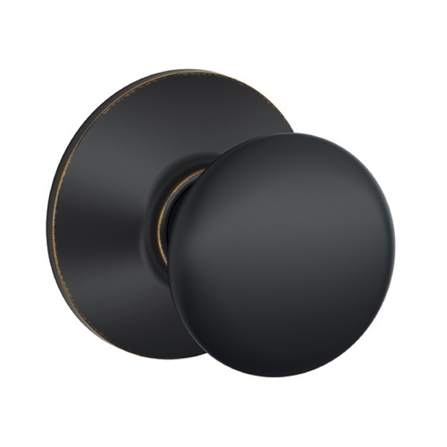 Schlage Passage Door Knob in Aged Bronze Finish F10N-PLY-716