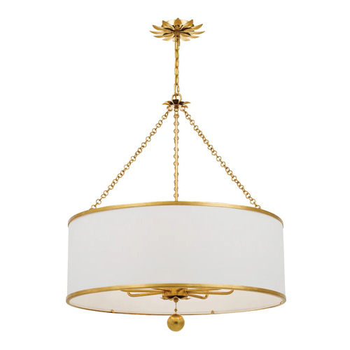 Crystorama Lighting Broche 8-Light Chandelier in Antique Gold by Crystorama Lighting 515-GA