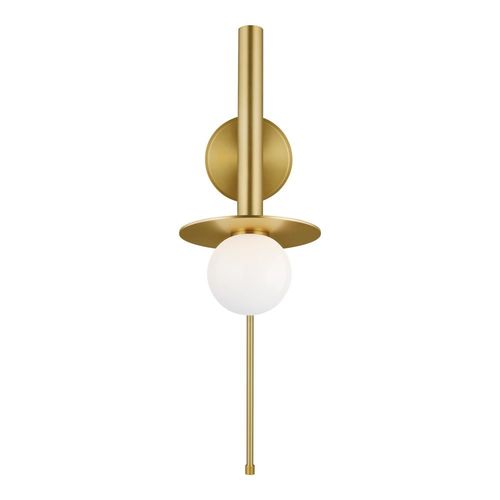 Visual Comfort Studio Collection Kelly Wearstler Nodes 23.63-Inch Tall Burnished Brass Pivot Sconce by Visual Comfort Studio KW1021BBS