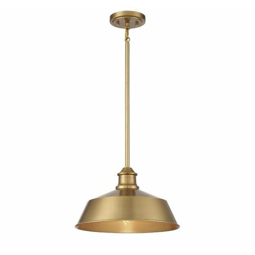 Meridian 14-Inch Pendant in Natural Brass by Meridian M7021NB