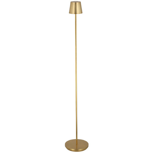 Visual Comfort Modern Collection Visual Comfort Modern Collection Nevis Hand Rubbed Antique Brass LED Floor Lamp with Empire Shade SLFL53527HAB