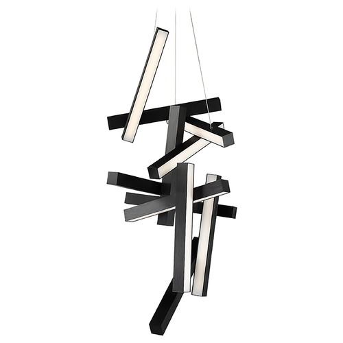 Modern Forms by WAC Lighting Chaos 49-Inch High LED Chandelier in Black by Modern Forms PD-64849-BK