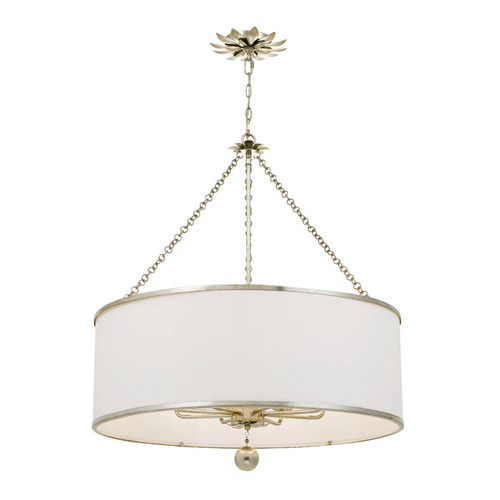 Crystorama Lighting Broche 8-Light Chandelier in Antique Silver by Crystorama Lighting 515-SA