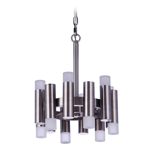 Craftmade Lighting Simple Lux Brushed Polished Nickel LED Chandelier by Craftmade Lighting 57552-BNK-LED