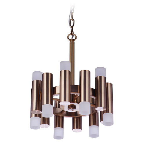 Craftmade Lighting Simple Lux Satin Brass LED Chandelier by Craftmade Lighting 57552-SB-LED