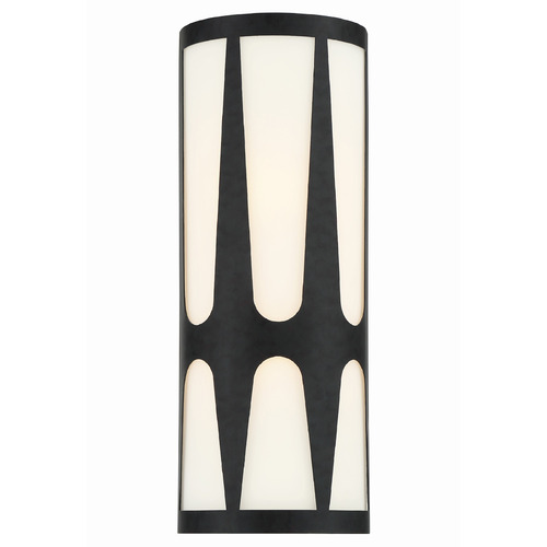 Crystorama Lighting Crystorama Lighting Royston Black LED Sconce ROY-802-BK_LED