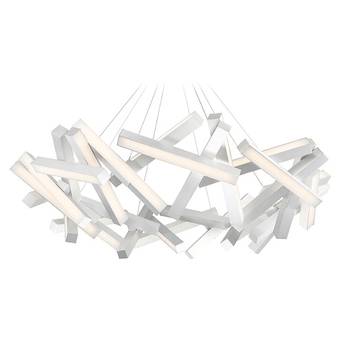 Modern Forms by WAC Lighting Chaos 61-Inch LED Chandelier in Brushed Aluminum by Modern Forms PD-64861-AL