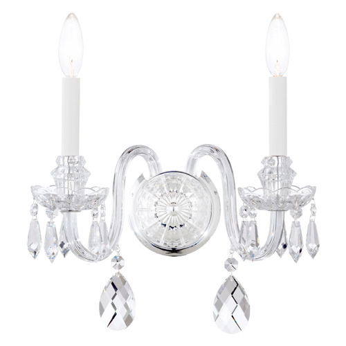 Schonbek Lighting Schonbek Worldwide Lighting Hamilton Nouveau Polished Silver Sconce HA5802N-40H