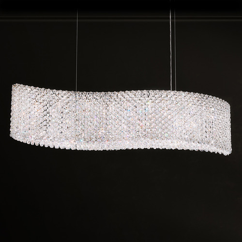 Schonbek Lighting Schonbek Worldwide Lighting Refrax Polished Stainless Steel Island Light with Abstract Shade RE3214O
