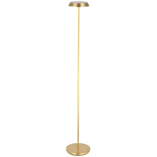 Visual Comfort Modern Collection Visual Comfort Modern Collection Tepa Hand Rubbed Antique Brass LED Floor Lamp with Drum Shade SLFL53627HAB