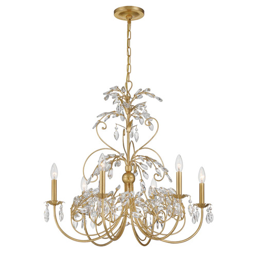 Crystorama Lighting Sadie 6-Light Crystal Chandelier in Antique Gold by Crystorama SDE-4926-GA