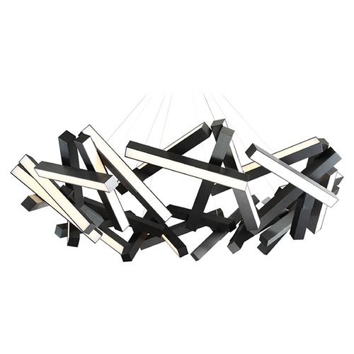 Modern Forms by WAC Lighting Chaos 61-Inch Round LED Chandelier in Black by Modern Forms PD-64861-BK
