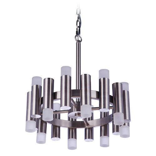 Craftmade Lighting Simple Lux Brushed Polished Nickel LED Chandelier by Craftmade Lighting 57516-BNK-LED