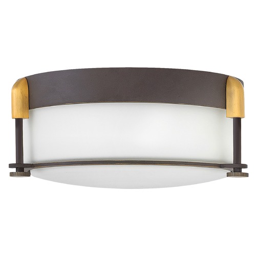 Hinkley Colbin 12.50-Inch Oil Rubbed Bronze & Heritage Brass Flush Mount by Hinkley Lighting 3231OZ