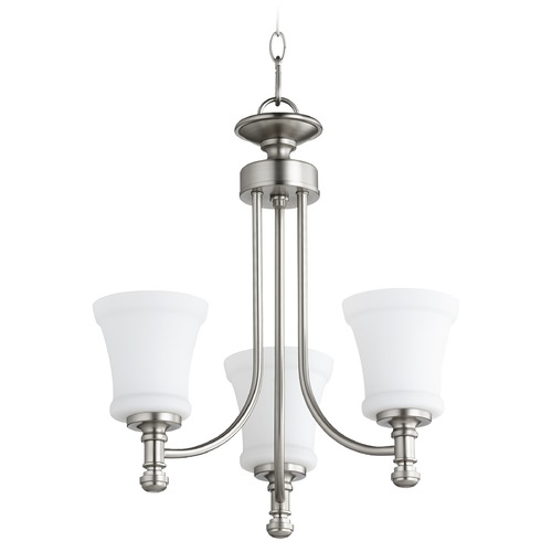 Quorum Lighting Rossington Satin Nickel Chandelier by Quorum Lighting 6122-3-65