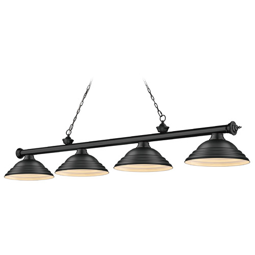 Z-Lite Cordon Matte Black Billiard Light by Z-Lite 2306-4MB-SMB